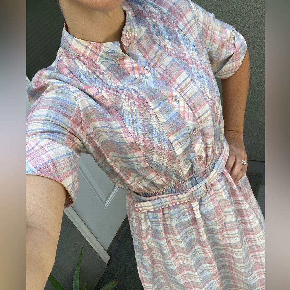 Vintage Sears plaid dress - Picture 2 of 9